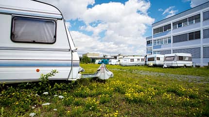 caravaning, caravan, wohnwagen, abstellplatz, winter, revier Winter-Revier