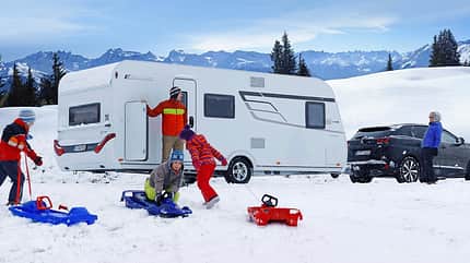 Supertest Eriba Exciting 505, Heckgarage Die Heckgarage des 505 ist beim Urlaub mit Kindern Gold wert.