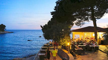 Bucht am Abend Camping Cikat Kroatien Insel Losinj