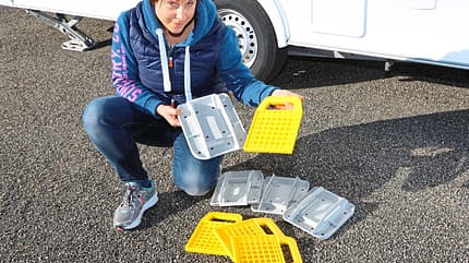 Kurbelstützen Stützplatten, Unterlegepads, Bigfoots