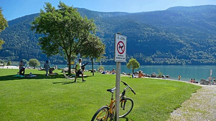 Reise, Italien, Trentino Fahrrad am Lago di Molveno