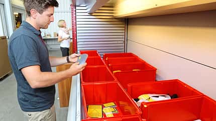 Kleinteile können platzsparend gelagert werden.