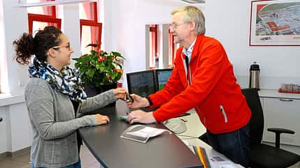 Das Service-Center hat einen schnellen Zugriff auf Ersatzteile.