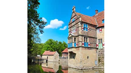 Münsterland, Wasserschloss, Burg Vischering, Brand, Renaissance Burg Vischering wurde nach einem Brand im Stil der Renaissance neu aufgebaut.