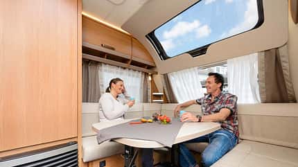Knaus, Sport, 540 UE, Supertest, Test, Caravan, Wohnwagen, Preiswert, Einsteiger Sitzgruppe
