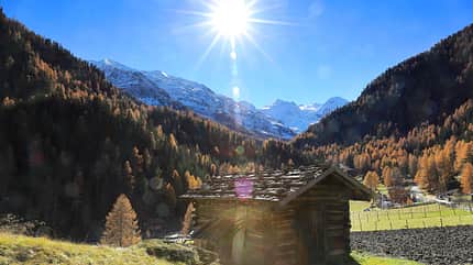 camping, stellplatz, vinschgau, italien Vinschgau schiefergedecktes Stadl