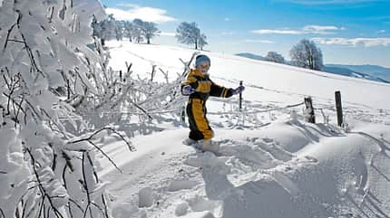 Winter, Winterzauber, Mittelgebirge, Deutschland, Skifahren, Wintercampen, Schnee, Hochsauerland, Caravaning, campen Freiburg Hausberg