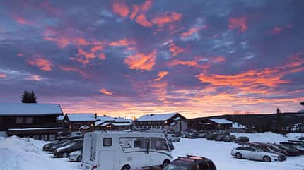 camping, wohnmobil, tipp, norwegen, skigebiet, skeikampen Norwegen Farbenzauber in der Morgensonne