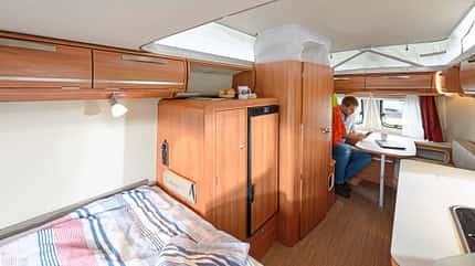 eriba, touring, troll, 535, test eriba touring troll 535 kühlschrank und kleiderschrank