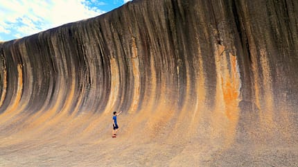 australien, insel, natur, wüste, landschaft, wohnmobil, camping, strand, surfer, mobil, tour MT Westaustralien Wave Rock
