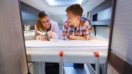 test, la, strada, avanti, h, hubbett, heckbad, groß, campingbus, camping, komfort Test La Strada Avanti H Bett