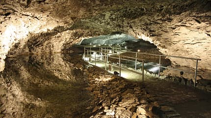 begehbare, hoehlen, alt, tropfstein, promobil, unterirdisch, stellplatz, tipps, reisemobil Begehbare Höhlen Barbarossahöhle