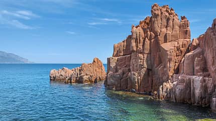sardinien, insel, italien, mittelmeer Porphyrfelsen bei Arbax