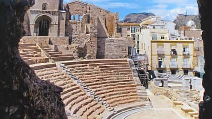 spanien, costa, cálida, kueste, meer, mittelmeer, wasser, stellplatz, camping, wohnmobil, promobil, historisch, stadt, sonne Costa Cálida Amphitheater