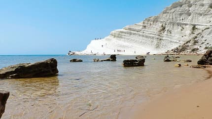 sizilien, campingplatz, caravantour, insel, italien Scala die Turchi