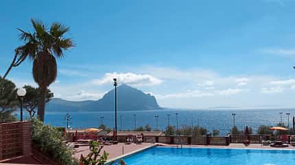 sizilien, campingplatz, caravantour, insel, italien Pool im Camping El Bahira