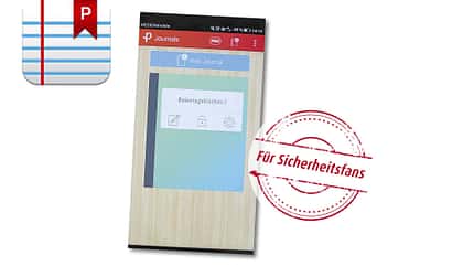 tagebuch, reise, apps, digital Screenshot der App Penzu