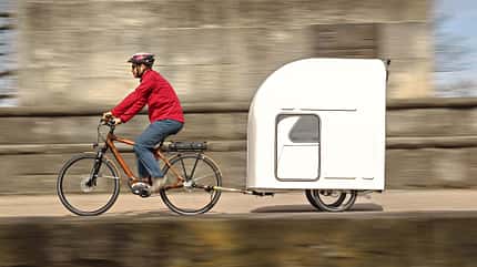 fahrrad, caravan, muskelkraft, wide, path, camper Fahrrad-Caravan