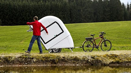 fahrrad, caravan, muskelkraft, wide, path, camper Fahrrad-Caravan