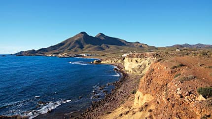 Cabo de Gata, Spanien, Gründe, Reise, Wohnmobil, Edelsteine, Felsenküste, Strand Cabo de Gata