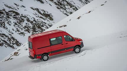 Mercedes Sprinter 4x4, Allrad, Hochgurgl, Schnee, Alpen Mercedes Sprinter 4x4 (2019)