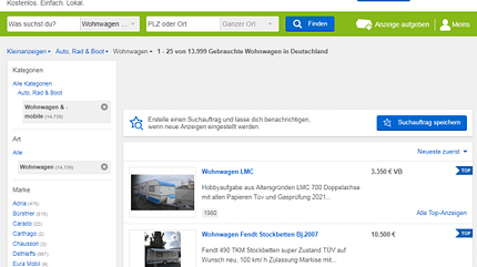 Caravans, verkaufen, Ratgeber, priavter verkauf, online-Portale, Profis Caravan richtig verkaufen