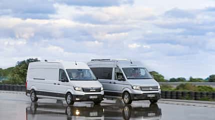 Somerreifentest, 2019_05 Somerreifentest, VW Crafter, MAN TGE-Kastenwagen