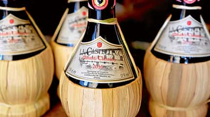 florenz, italien, toskana, camping, tour, urlaub Chianti-Korbflasche