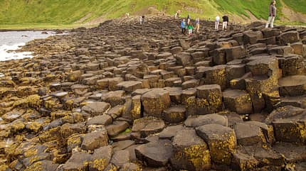 nordirland, reise, tour, camping Basaltfelsen des Giants Causeway