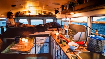 Cornwall, Campingbus, Schulbus, Surfen, Camping, England Cornwall Surfen