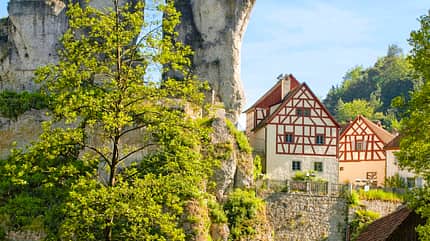Fränkische Schweiz, Deutschland, Burgruine, Anseß, Camping Fränkische Schweiz