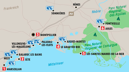 Wohnmobil-Reise nach Südfrankreich Carmargue Wohnmobil-Reise nach Südfrankreich Carmargue