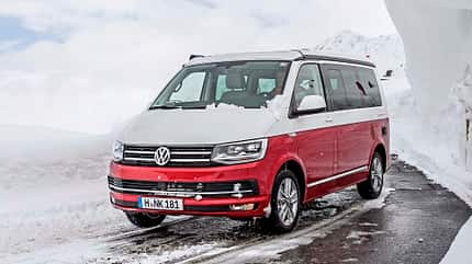 VW, T6 California, Wintercamping, Snowboarding, Campingbus VW T6 California