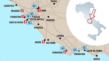 Rom, Reise, Italien, Caravan, Meer Rom Reise