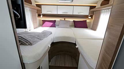 Knaus Live, TI 650 MEG, Grundriss, Einzelbetten Knaus Live TI 650 MEG