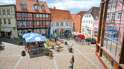 Stellplatz, Deutsche Fährstraße, Oste, Elbe, Nord-Ostsee-Kanal Stellplätze an der Deutschen Fährstraße