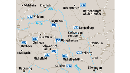 Stellplatz, Fokus, Tipps, Hohenlohe, Baden-Württemberg Stellplatz-Fokus Hohenlohe