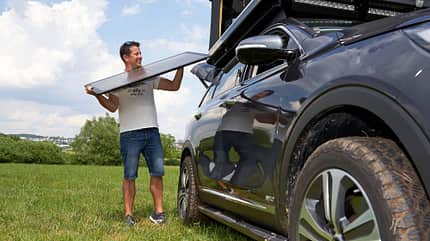 Kia Sorento-Dachzelt-Test, Praxistest Kia Sorento-Dachzelt-Test