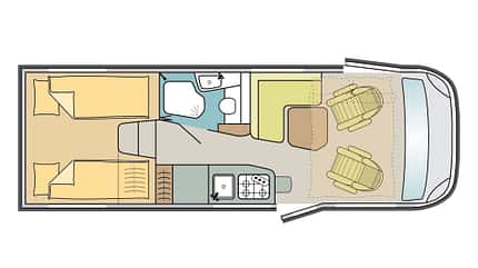 Hymer Exsis i 580, 2021, Grundriss, Wohnmobil Hymer Exsis i 580 (2021) im Test