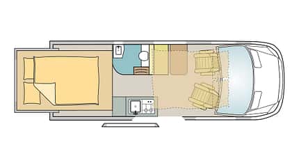 Westfalia James Cook HD, Grundriss Westfalia James Cook HD im Grundriss