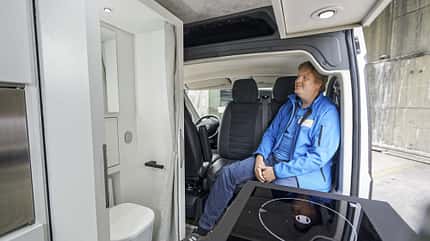 vorstellung, premiere, camp, line, lounge, mobiles, homeoffice Camp-Line Lounge