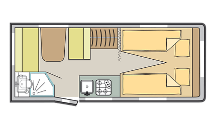 Sterckeman Easy 470, 2021, Grundriss, Caravan Sterckeman Easy 470 (2021) im Grundriss