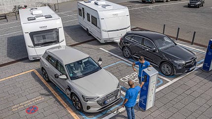 audi, e, tron, mercedes, eqc, vergleichstest, elektroautos, fullsize, caravans Audi E-Tron und Mercedes EQC