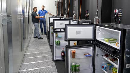 kühlschrank, test, gas, strom Kühlschrank-Test
