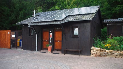 stellplatz, hessen, deutschland, wohnmobilhafen unter dem scharfen stein Wohnmobilhafen unter dem scharfen Stein