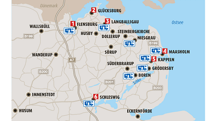 wohnmobil, tour, flensburg, schlei, ostsee, deutschland Wohnmobil-Tour Ostseeküste