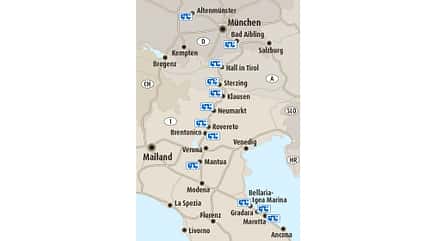 Mobil-Tour Deutschland, Österreich, Italien