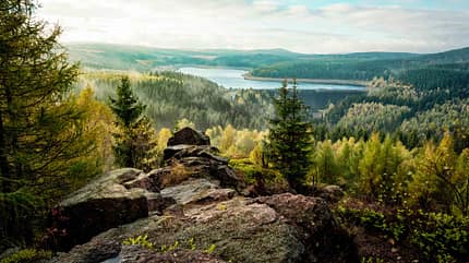 view from rocks to dam flaje view from rocks to dam flaje