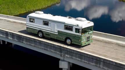 Blue Bird Wanderlodge, Oldtimer, Wohnmobil, Auktion, Oldie Blue Bird Wanderlodge