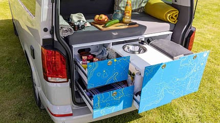 Modulmöbel, Möbelsystem Camping, Van, VW, Bulli Osccar Möbel-Modulsystem für VW Tranpsorter und Vans